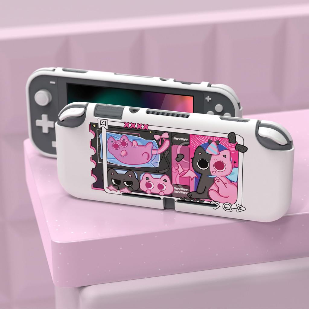 Benutzerdefinierte Schutzhülle kompatibel mit PlayVital Switch Case Cover kompatibel mit Switch süße Katze (weich) Lite, (weich) Lite, [PP&VV]