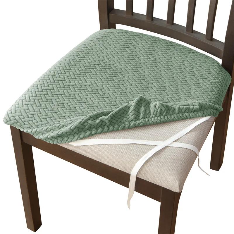 2/4 STuks Stretch Eetkamerstoelhoes Jacquard Elastische Stoelzitting Sliphoes Anti-Vuil Stoelkussenbeschermer Afneembaar 2PCS chair cover