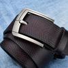 Men'S Belt Two-Layer Pin Buckle Leather Belt 100 Pure Cowhide Youth Learning Casual Overalls Belt