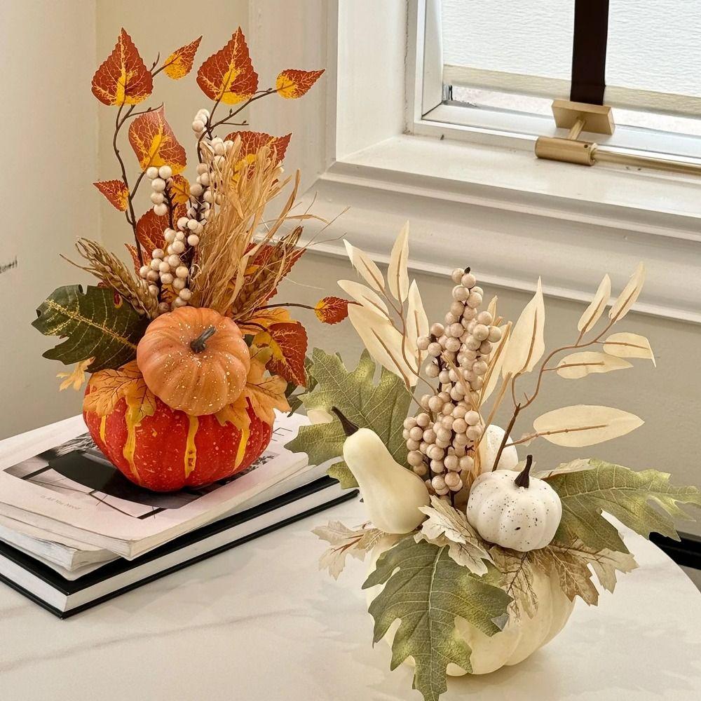 Table Decoration Pumpkin Pot Simulation Pumpkin Artificial Pumpkin Ornament  Halloween