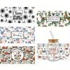 5pcs Cup Stickers - Floral & Plant Design Waterproof, Scratch-Resistant Crystal Finish Decals For 16Oz Glasses, Self-Adhesive, 9.45X4.33 Inches