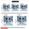 2pcs 2D Flat Printing Christmas Curtain Cute Snowmen Christmas Watercolor Polyester Without Electricity Holiday Decorations Use