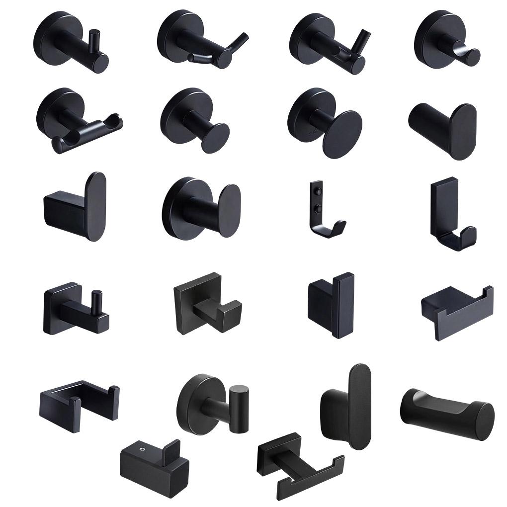 Bathroom Hook Stainless Steel Hanger Adhesive Hanging Wall-mounted Hooks Decoration Towels Rack Supplies Bathrobe Toilet