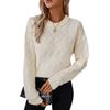 Women Pullovers Solid Sweaters Twist Knitted Tops Casual Full Sleeve Y2k Streetwear Jumpers Elegant Spring Autumn Winter 2025