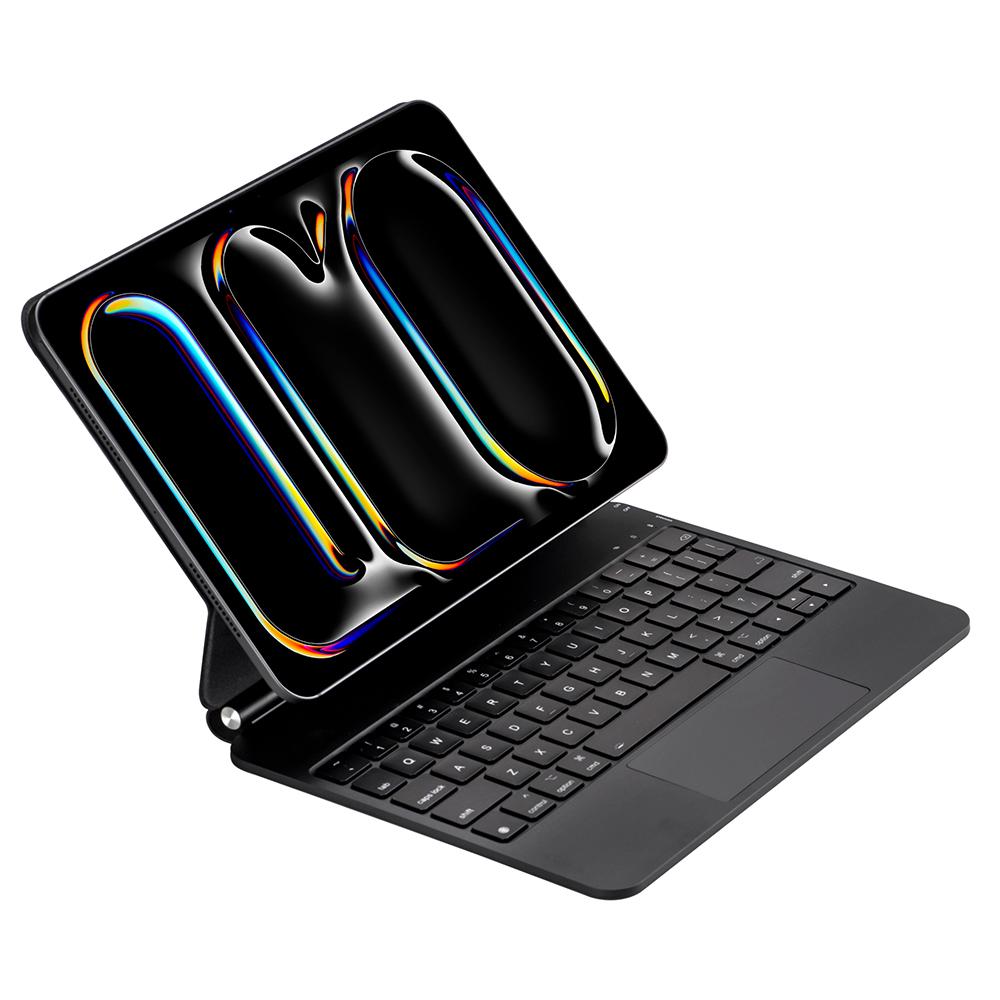 

X7Pro For iPad Pro 11 (2024) Backlight Bluetooth-compatible Keyboard Magnetic Leather Tablet Case A