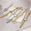 New Vintage Oval Heart Shape Watch Head Women's Shiny Watch Bracelet High Quality Stainless Steel DIY 9MM Charm Bangle Jewelry