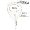 Ingemark Elegant Retro Gold Color Triangle Peach Heart Pendant Necklace Women Exquisite Cylinder Stone Chokers Chain New Jewelry