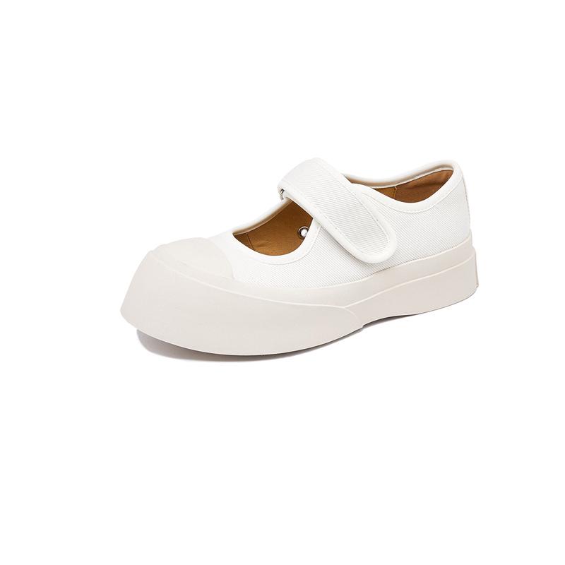 

Женские летние туфли Мэри Джейн в стиле ретро из парусины 2023 года — высота увеличена на 8 см, симпатичные и массивные, с толстой подошвой Size 36