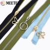 5Pcs Meetee 3# 15-30cm Metal Zippers Bags Closed End Auto Lock Zipper for Clothes Repair Kit DIY Sewing Material Accessories