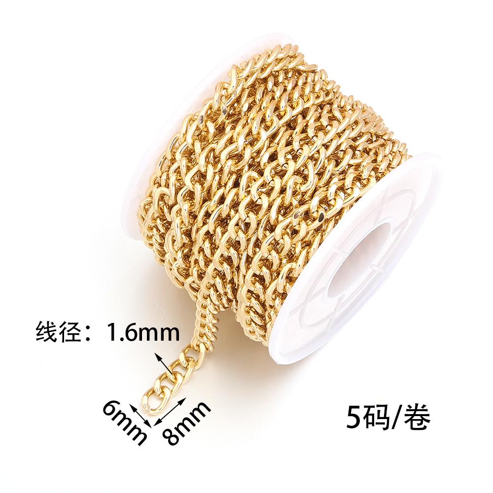 5Yards/Roll Metal Aluminum O-Shaped Chains Twisted Chain Bulk Chain For Jewelry Making Bracelet Necklace Bag Chain Accessories
