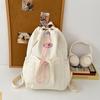 New backpack solid color simple fashion versatile schoolbag college student class drawstring bundle bag commuter travel bag