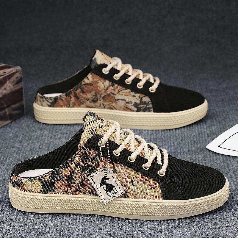 Men's Shoe Canvas Slides Summer 2024 Fashion Male Slipper Comfortable Designer Luxury Mascullino Sale High Quality Original Eva
