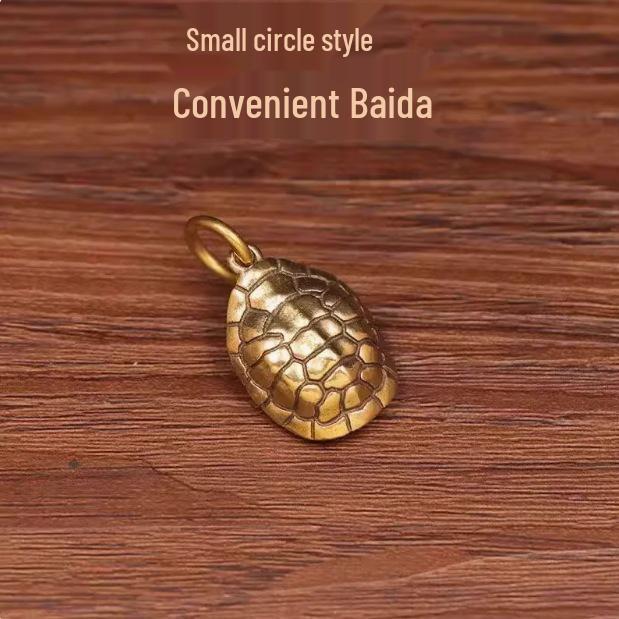 

Heavenly Brass Turtle Shell Cloud Keychain Pendant - Men s Fashion Accessory in Ancient Style