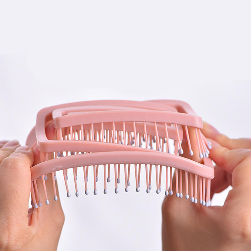 1Pcs Elastic Massage Comb Hollow Out Hair Brush Scalp Massage Combs Hair Styling Detangler Fast Blow Drying Detangling Tool