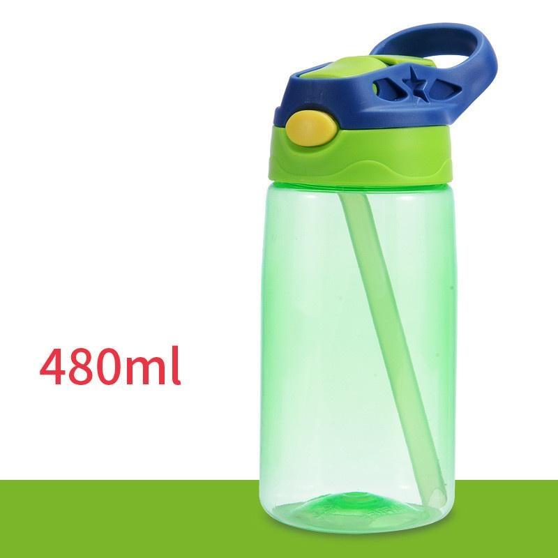 

480 мл детские бутылочки для воды младенец новорожденный чашка дети учатся кормлению соломинка бутылка для питья сока 480ml зелёный