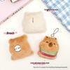 Cute Shy Capybara Plush Keychain: Cartoon Hamburger Design for DIY Clothing, Shoes, and Hat Accessories