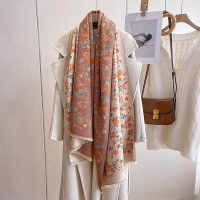 Floral Embroidered Long Scarves and Wrap for Women Casual Scarf Shawls