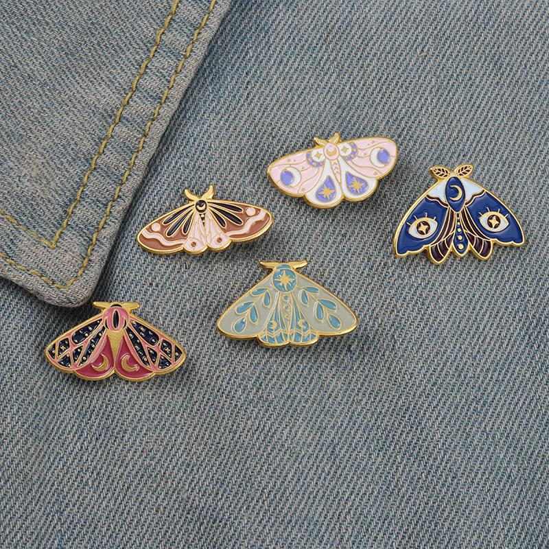 Color Enamel Pins Butterfly Brooches Cartoon Animal Badges Denim Lapel Pin Jewelry Gifts for Kids Women Bags Backpack DIY Sewing