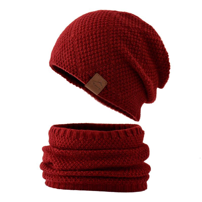 Knitted Mens Winter Beanie With Neck Warmer For Cold Weather Outdoor Activities