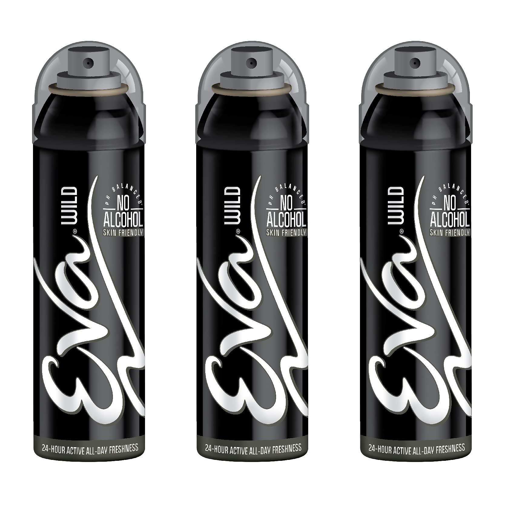 Eva Wild+wild+wild Deo Spray 150 Ml (Pack of 3, Female)