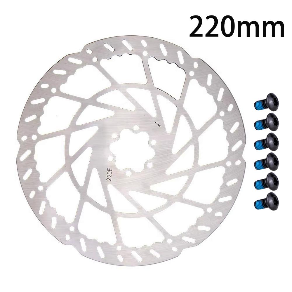 ZTTO Bicycle 220mm Disc Brake Rotor E Bike Motor Hydraulic Brake Rotor 140/160/180/203mm 2.3mm Thick 6 Bolt Stainless Steel 1pcs 220mm