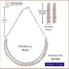 Jewellery Set Classic Style AD/American Diamond Studded Rose Gold Plated Handcrafted Circle Necklace Set for Women & Girls