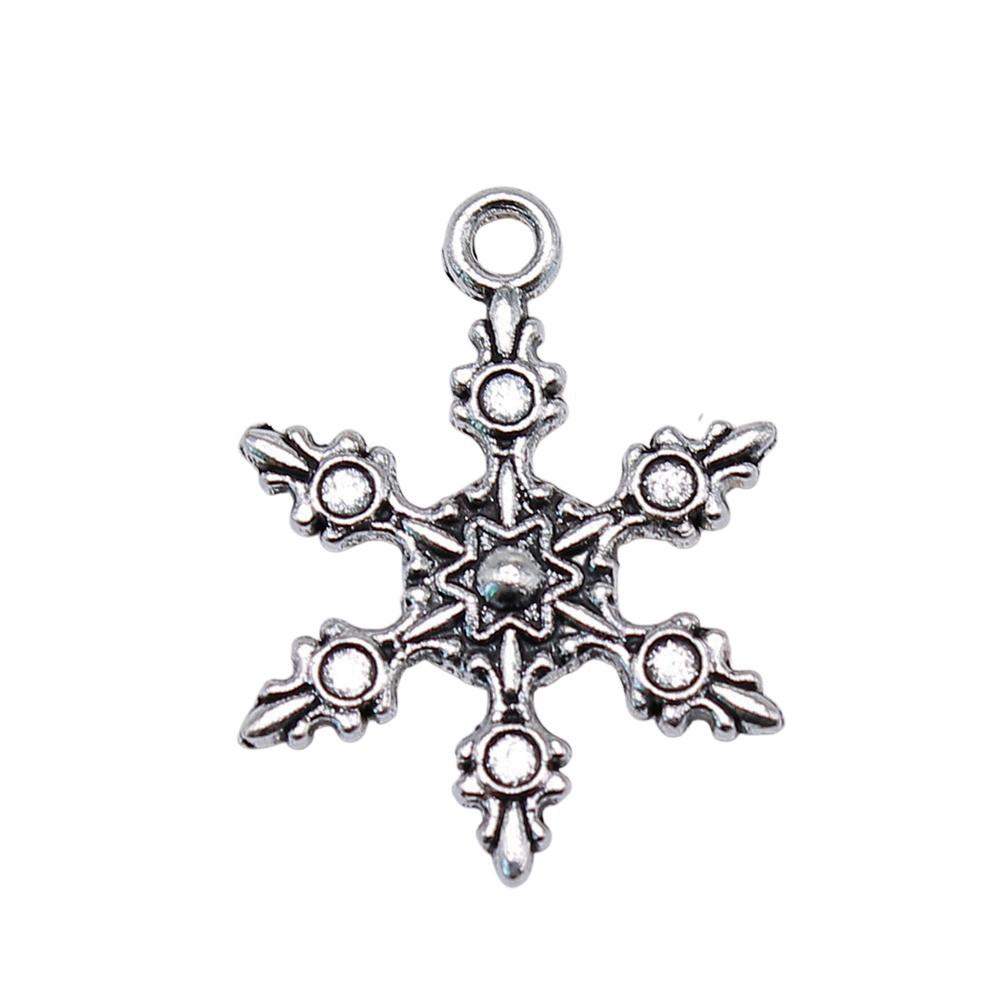 Snowmen Charms Snowflake Pendants For Winter Christmas Themed Jewelry