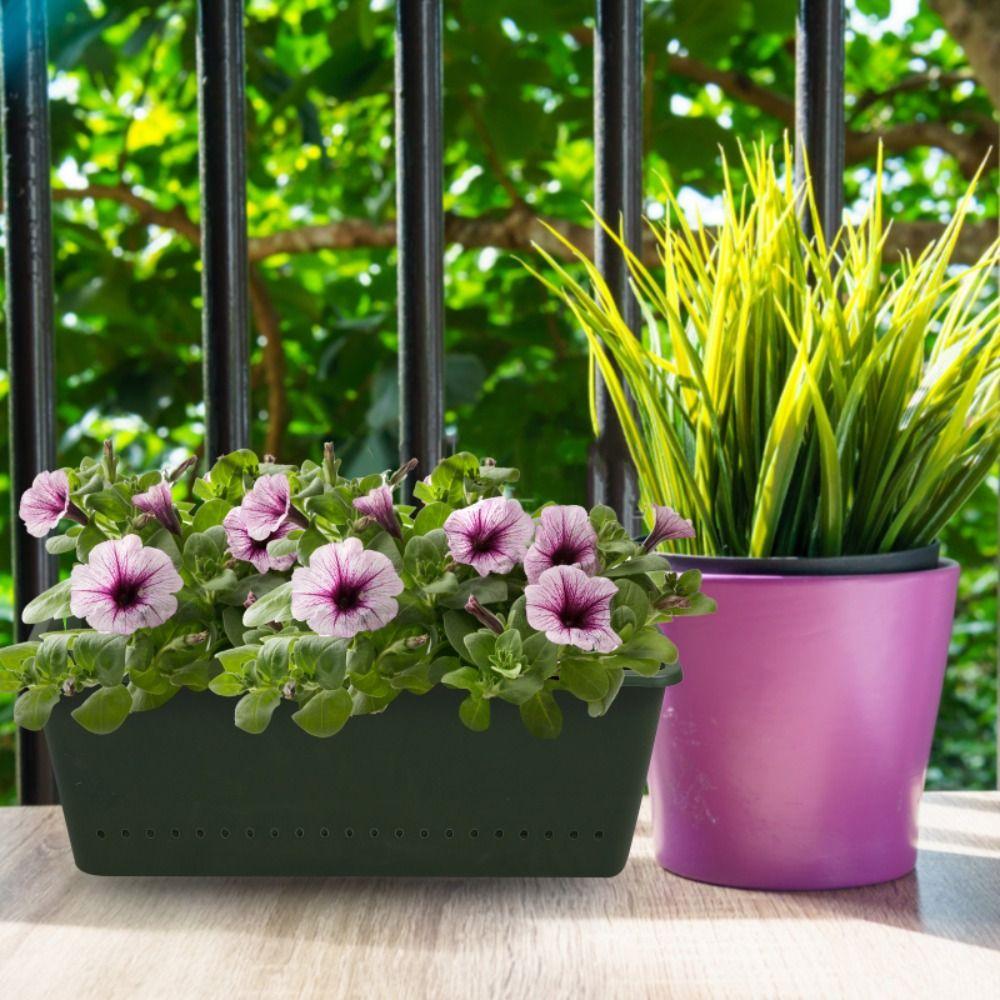 Vertical Planting Box Plastic Plant Flowerpot Modern Wall Flower Pot  Garden Decoration