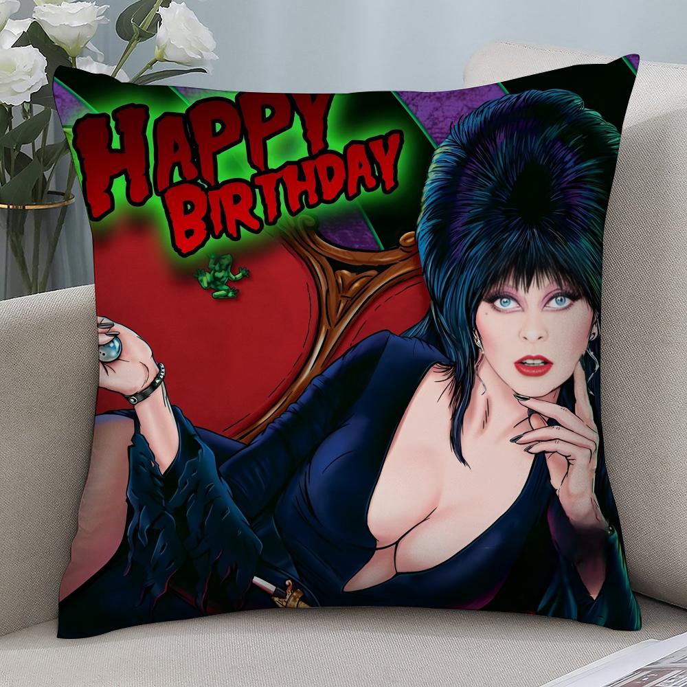E-Elvira Mistress Of The Dark Pillow Case 3D Print Polyester Fiber 45*45Cm Home Sofa Throw Pillow Cover Decoration Festival Gift