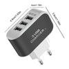 USB Charger Block Multiple Ports 3 Ports Wall Adapter Portable Charger Glowing Intelligent USB Plug For Smartphone EU Plug