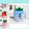 Adorable Strawberry Shaped Cartoon Backpack For Kids Stylish Oxford Fabric Design