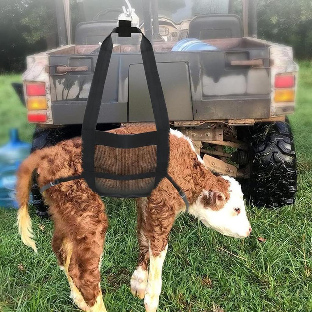 Kälberschlinge zum Wiegen von Tieren Hängende Waage Schlinge mit verstellbaren Gurten für Kälber Lämmer Ziegen Baby-Alpakas
