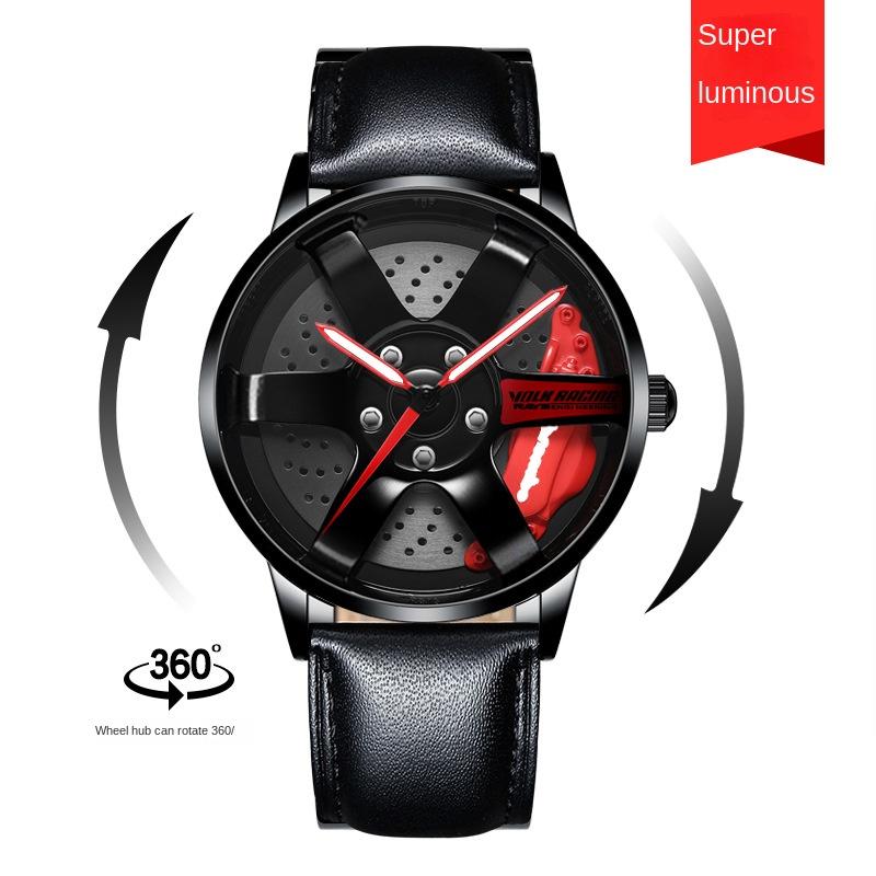 Ceas cu butuc de roți TE37 original SVJ, ceas tridimensional, cu masă rotativă, masă de modificare a mașinii, impermeabil, luminos, hidraulic, pentru bărbați