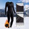 Womens Winter Thermal 2-Piece Set Fleece Lined Long Sleeve Top Leggings Warm Loungewear