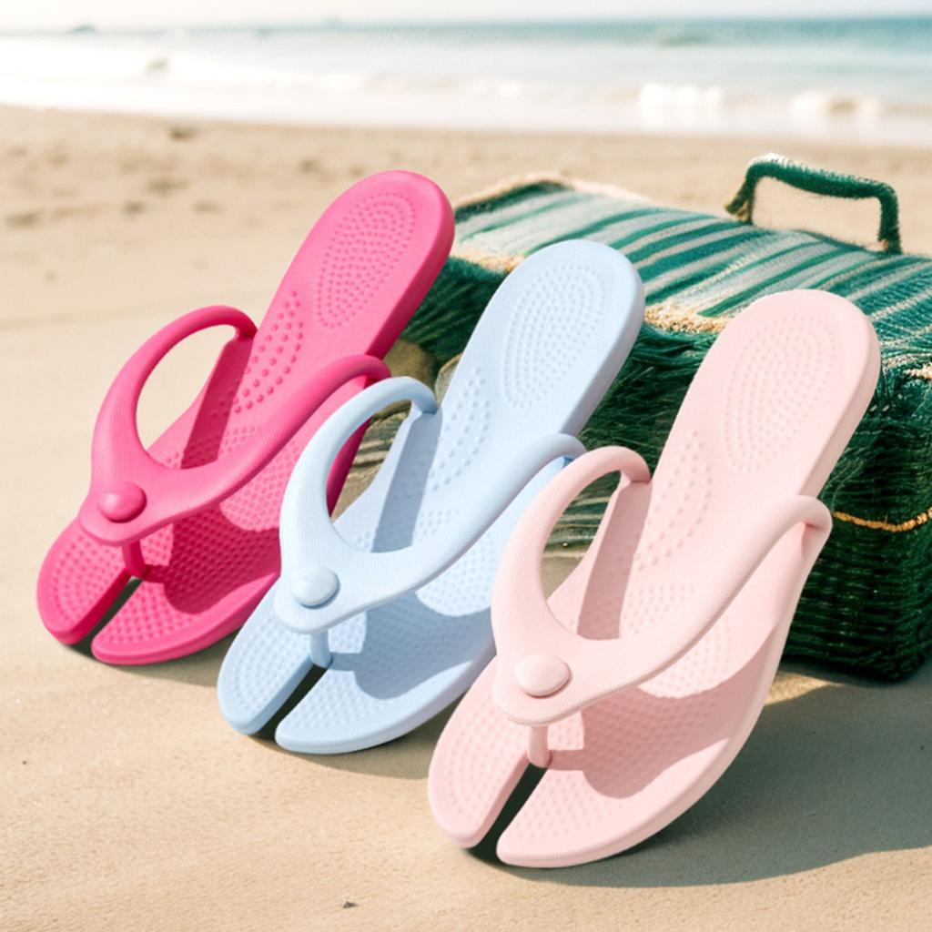 Travel folding slippers women's disposable bath business trip beach non-slip outer wear portable slippers men