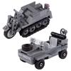 WW2 Military Tank Series Building Blocks German Soviet Union Army Soldier Figures Armored Vehicle Car Cannon Weapon Bricks Toys
