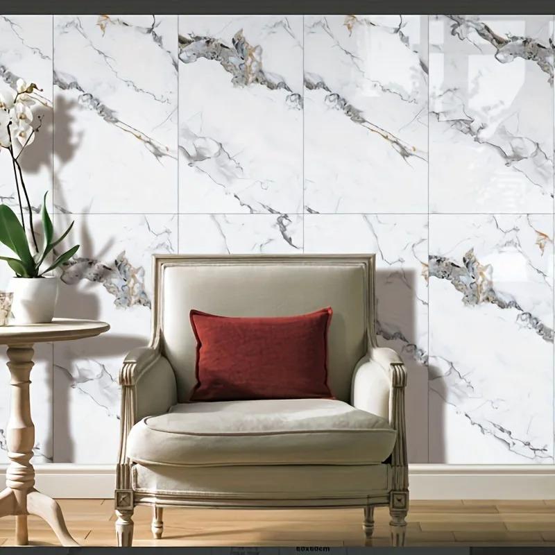 60X30cm Vinyl Self-adhesive Tile Wall Sticker Waterproof Sticker for Bathroom Livingroom Decor for Wall Wallpaper Kitchen