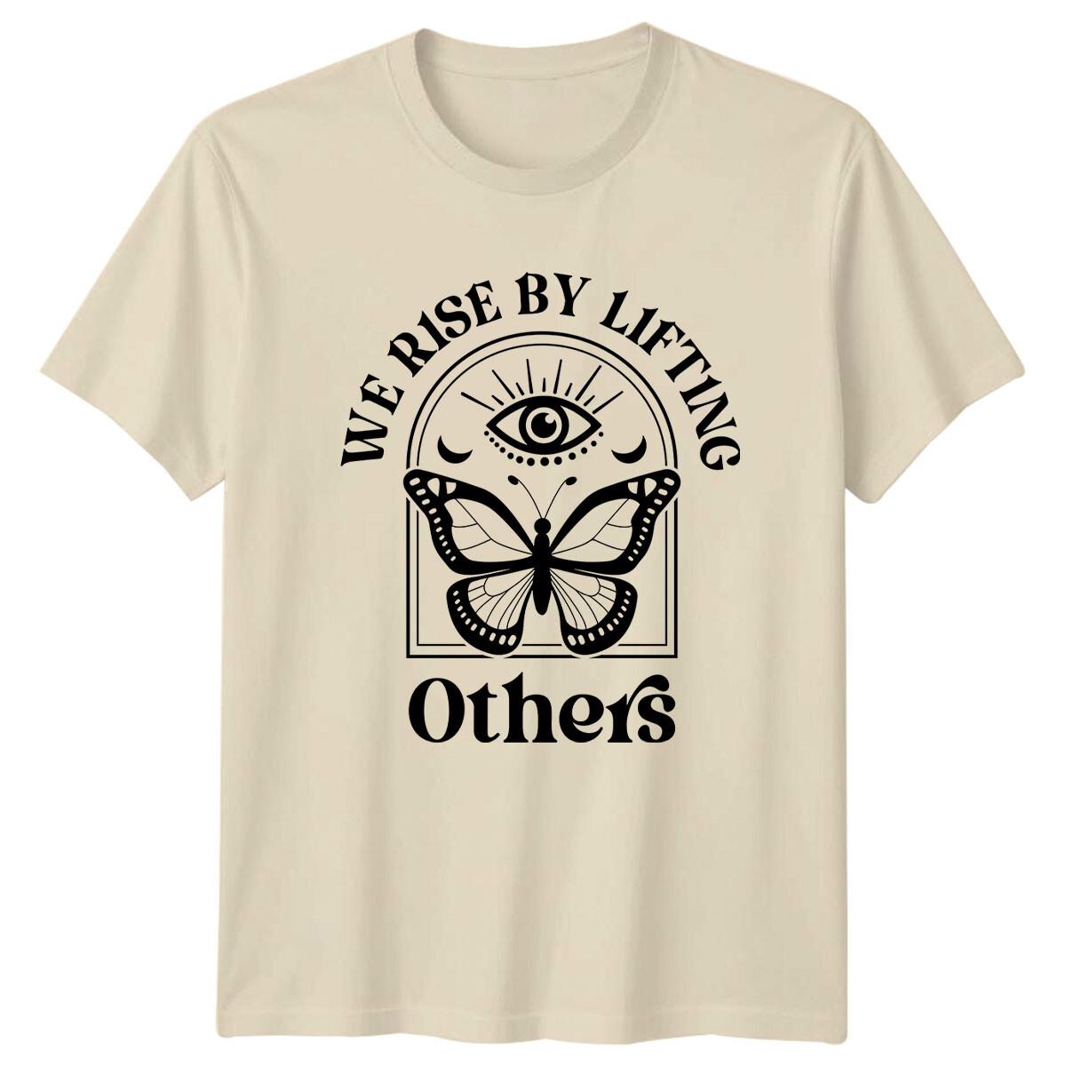 We Rise By Lifting Others Butterfly Graphic T-Shirt XXXXL