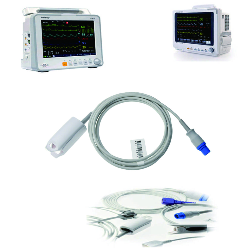 Kompatibel mit SIE*MEN*S, 7-poligen Patientenmonitoren, wiederverwendbarem SPO2-Sondensensor, SPO2-Fingersensor, Überwachung der Blutsauerstoffsättigungsdaten