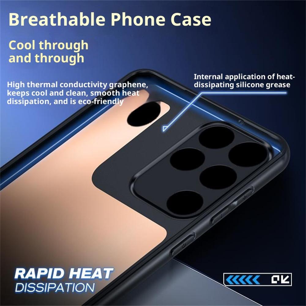 For ZTE Nubia RedMagic 11 Pro 5G/11 Pro+ 5G Case Graphene + Brass Heat Dissipation Silicone PC Phone Cover Support Magnetic Car Mount
