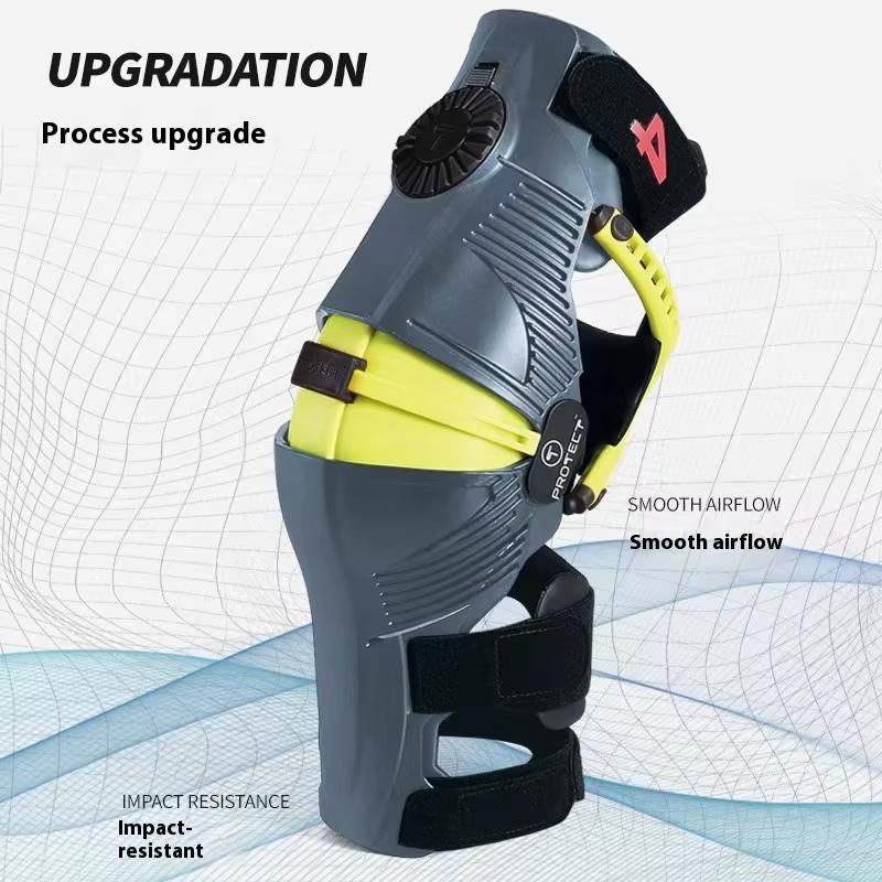 T10 Motorcycle Kneepads Adjustable Anti-Slip Gear With Gel Padding Exoskeleton Armor Motocross Riding Protective Equipment S-XXL