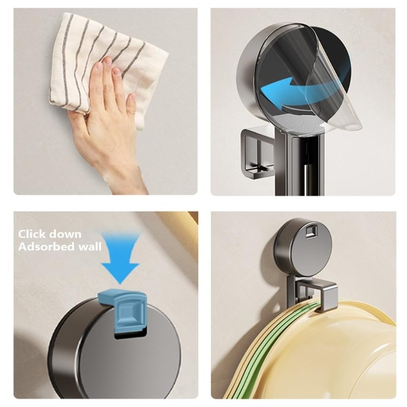 Bathroom Basin Storage Rack Suction Cup Washbasin Hook Heavy Duty Coat Hangers Wall Hook Washbasin Holder Shelf