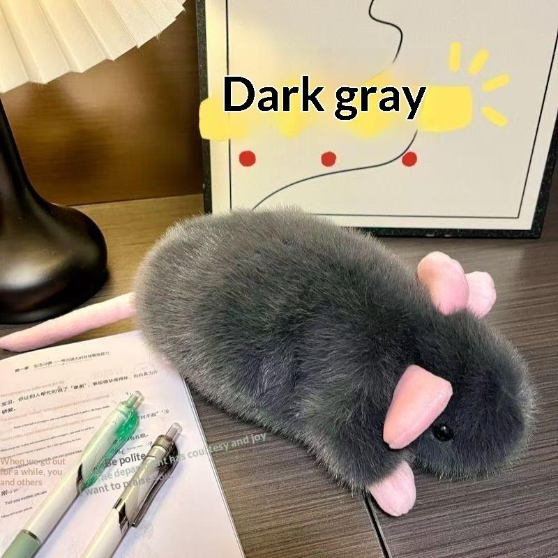 1Pc Cute Octopus Mouse Pencil Case Mouse-Shaped Pencil Case Plush Toy Student Stationery Organizer For Girls