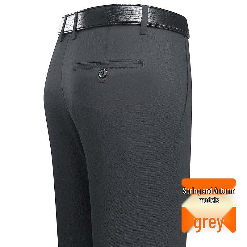 Thickened Winter Trousers: Casual Dress Pants for Middle-Aged Men