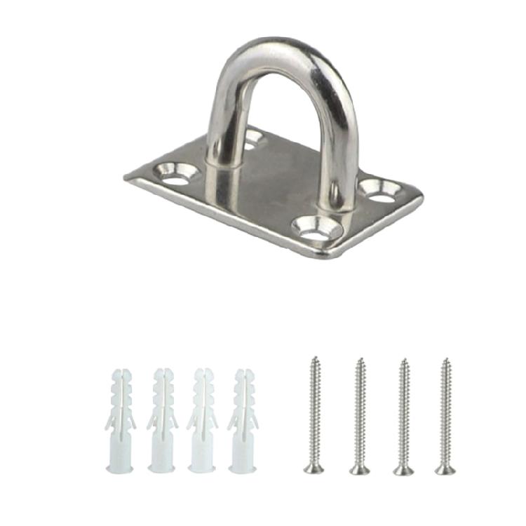 Marine Grade Stainless Steel Mounting Eye Plates Corrosion Resistant Wall Deck Hardware for Sails Tarps Gym Bags