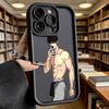 Anime Muscle Guy Taking Selfie Soft TPU Phone Case for iPhone 17 16 15 14 13 12 11 Pro Max Plus Shockproof Anti-Slip Cover