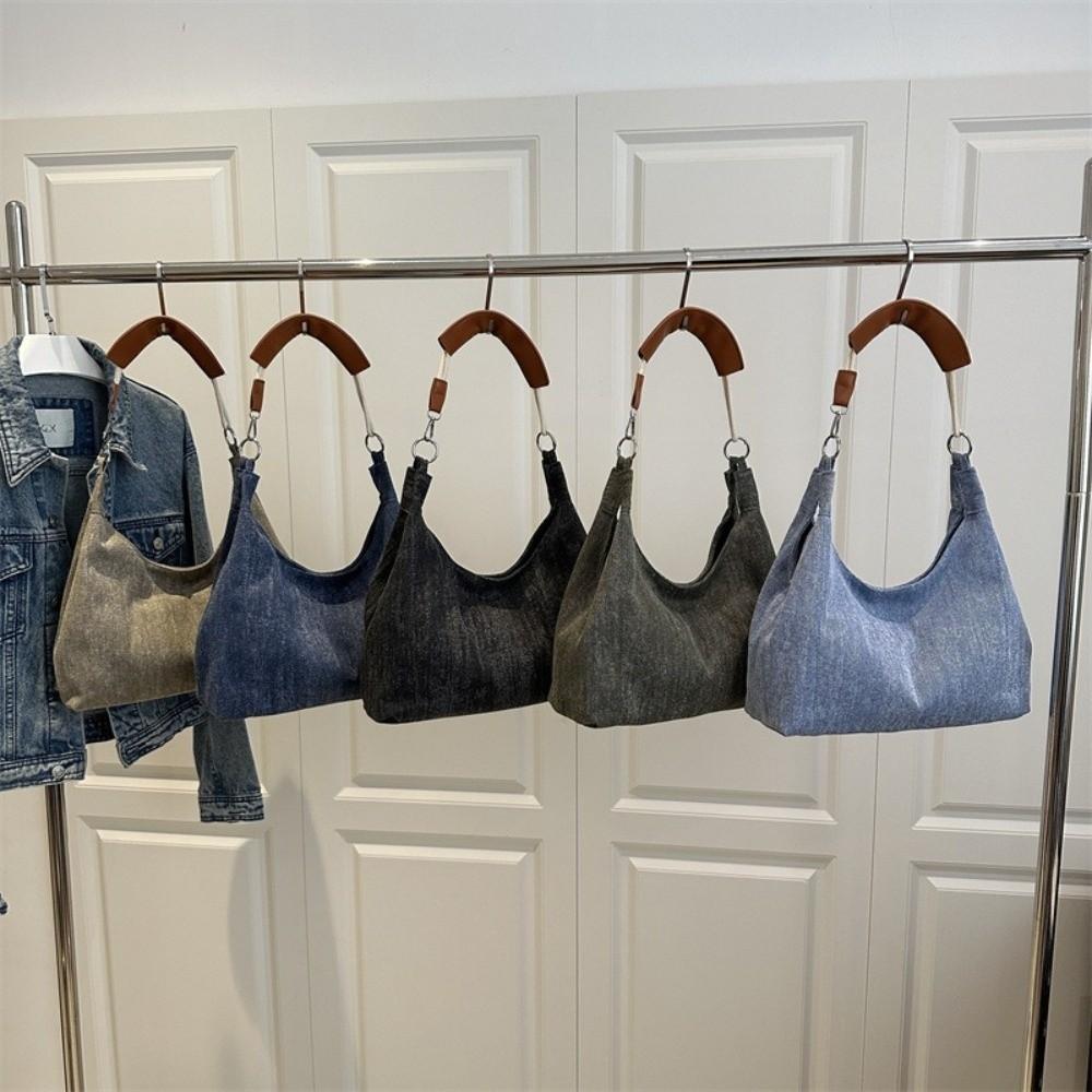 Vintage Denim Shoulder Bag Y2k Women Handbags Fashion Denim Tote Bags  Work Bag