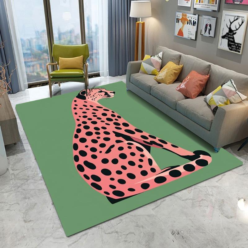 Fashion Leopard Print Carpet for Living Room Bedroom Large Area Rug Home Decor Coffee Table Mat Lounge Nonslip Floor Mat Doormat
