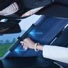 Retractable 46Cm Car Sunshade Universal Front Rear Windshield Shade Cover Summer Windshield Curtain Sun Protection