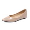 Women's Pointed-toe Patent Leather Flats, High-quality Slip-on Design, Lace-up Style, Low-cut, 2026 Fashionable and Minimalist.